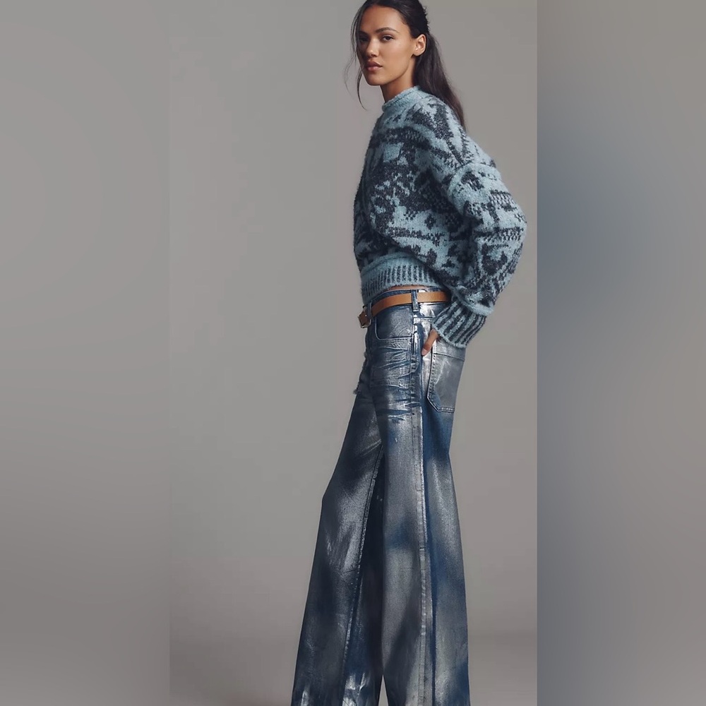 Pilcro The Ryan metallic high rise jeans NWT